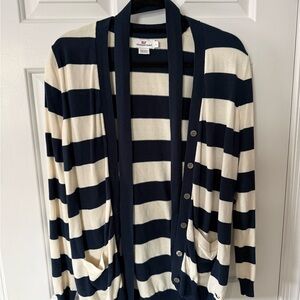 Vineyard Vines Navy and White Striped Sweater
